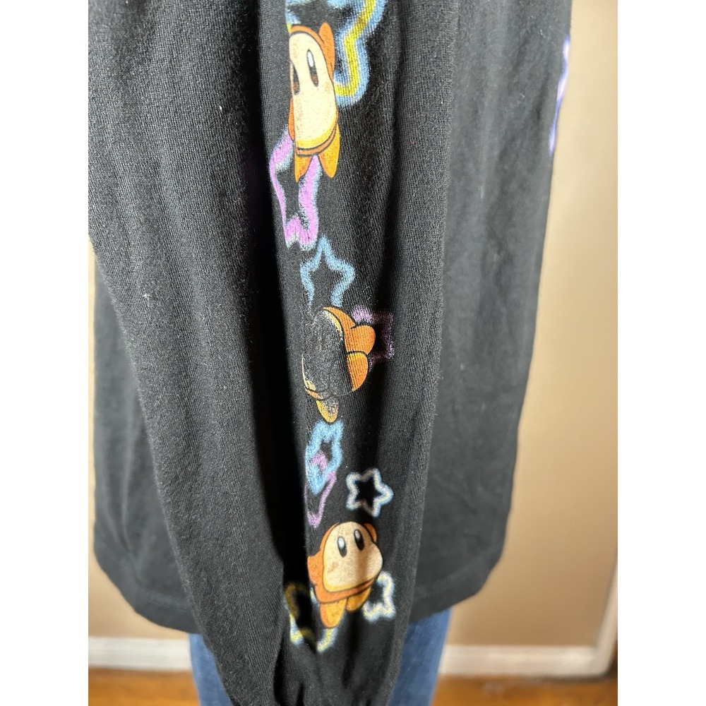 Nintendo Kirby Star Rod Women's Long Sleeve T-Shirt - BoxLunch‎ Exclusive Black - Picture 6 of 9